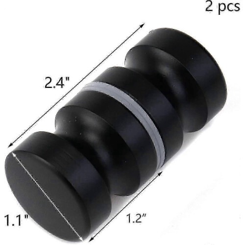 2PCS Black Back to Back Shower Door Pull Handles for Glass Bathroom Door Knobs 1