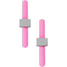 Magnetický náramok na sponky pre kaderníkov, 2 ks ružový silikónový náramok s magnetom