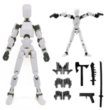 Dumwick Titan 13 Actiefiguur, 2025 Nieuwe Gelukkige Robot 13 Actiefiguren, 3D Geprinte Actiefiguur, Dummy Robot 13