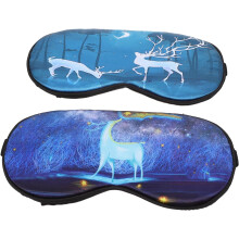 2er-Pack Schlafmasken, lichtundurchlässige Masken, Schlaf-Augenbinden mit Cartoon-Muster für Zuhause, Büro und Reisen