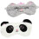 2 pezzi di benda per occhi a forma di panda in peluche per dormire 1