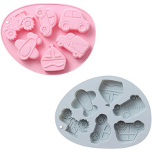2 Stück 3D-Fahrzeug-Silikonform für Fondant, Süßigkeiten und Schokolade – stilvoll, flexibel und elegant