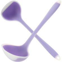 Set van 2 siliconen soeplepels, multifunctionele kooklepels voor gebruik in de keuken en aan de eettafel.