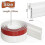 Joint d'étanchéité isolant adhésif blanc de 2 m x 50 mm pour bas de porte 2