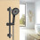 Black Shower Head Holder for 18-25mm Shower Bar Solid ABS Thicken Version 4