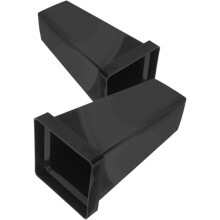 Vierkante plastic bloememmers met grote inhoud (2 stuks) en opbergemmers met parapluhouder.