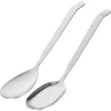 Servierlöffel, multifunktionales Design, groß, 2-teilig, Edelstahl mit Griffen