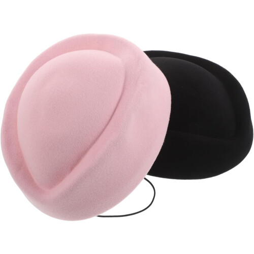 2 pezzi Cappello da hostess retrò da donna, berretto da assistente di volo