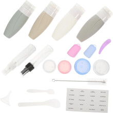 Nachfüllbares Reiseflaschen-Set Aufbewahrungsflaschen für Kosmetik, Shampoo, Seife Wiederverwendbar, Kompakt, Auslaufsicher
