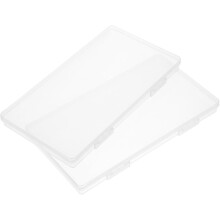 2 rechteckige Aufbewahrungsboxen aus PP für Nagelkunst, tragbarer Organizer für Maniküreperlen