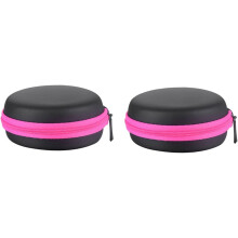 2 stuks ronde opbergtasjes voor essentiële oliën, ideaal voor op reis of als cosmetica-organizer.