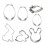 7 Pcs Easter Themed Stainless Steel Cookie Cutters, Biscuit Moulds Baking Tools 2