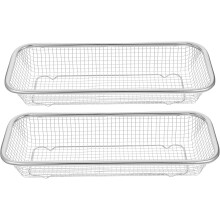 Lot de 2 paniers à couverts en acier inoxydable, élégants et modernes, à séchage rapide et faciles à ranger.