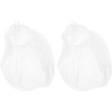 2 Stück feinmaschige Siebbeutel, Lebensmittelsiebbeutel, 30 x 35 cm, Nylon, leicht zu transportieren, Kaffeefilter, weiß
