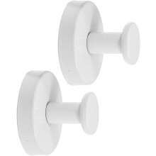 2 Stück Saugnapfhaken aus Edelstahl für Badezimmerbefestigungen, elegantes Design, weiß, wasserdicht, robust, vielseitig einsetzbar