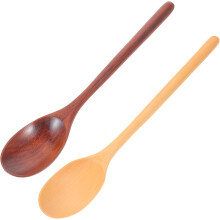 Stück Suppenkelle mit langem Griff, Holzlöffel zum Umrühren, 27 cm, fein poliert, vielseitig verwendbar, wiederverwendbar