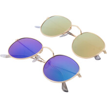 Ensemble de 2 lunettes de soleil rondes rétro pour femmes, verres colorés, style plage