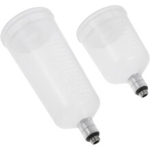 2PCS Airbrush Paint Bottles Set, Replaceable Split Design Paint Cups Large and Small Refillable Pots