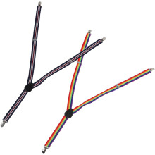 2er-Pack gestreifte Hosenträger, elastisch, dünn, modisch, Damen, Unisex