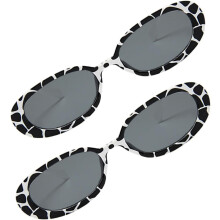 Lot de 2 lunettes de soleil imprimées tendance pour femmes, lunettes décoratives uniques