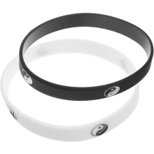 2 Stück Tai-Chi-Silikonarmbänder für Männer und Paare, einzigartiger Hip-Hop-Stil, vielseitig einsetzbar, verhindert Herunterfallen