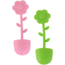 Lot de 2 infuseurs à thé en silicone pour thé en vrac, couleur aléatoire, pour la maison ou le bureau.