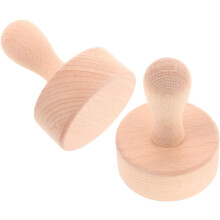 Lot de 2 moules Ă tartelettes ronds en bois, Ă fond amovible, pour une utilisation polyvalente.
