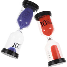 2 Stück Countdown-Sanduhr-Badezimmeruhr, klassisch geformte Sanduhr aus Kunststoff, tragbar und praktisch, zur Zeiterfassung