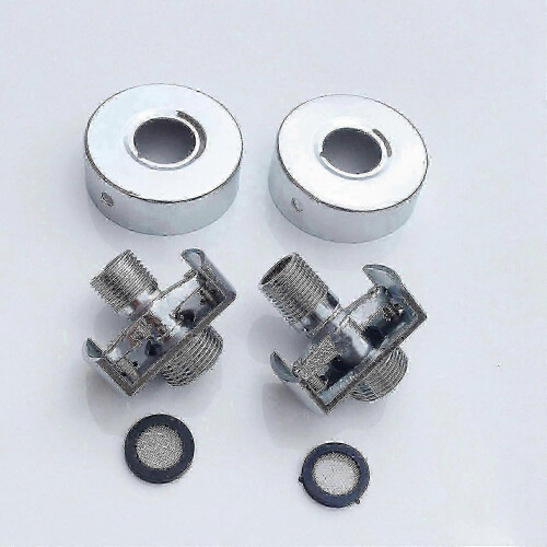 2 Pack Eccentric Screw Angled Curved Foot for Shower Head Intake Pipe Copper Angle Adjuster 1