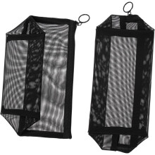 2 Stück Aufbewahrungsbeutel aus Netzgewebe, schwarz, Kosmetiktasche, Reiseaccessoires