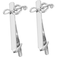 Cleme de cravată cu notă muzicală, durabile, pentru bărbați, design elegant