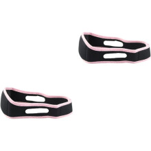2 stuks gezichtsmaskers met dunne bandjes voor dames, contourende kin- en kaaklijntrainer voor dagelijks gebruik.