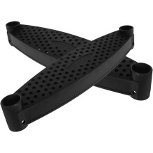 2 Stück Ersatz-Trampolinleiterstufen, schwarze Kunststoff-Treppenstufen