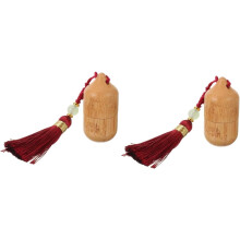 2er-Pack Reise-Rollerball-Behälter, Kosmetikflasche aus Bambus, Rollflasche für ätherische Öle, Augenapplikator