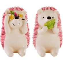 Lot de 2 porte-brosses à dents hérisson rose en résine, multifonctionnels, pour salle de bain