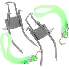 Lot de 4 crampons d'escalade d'arbres avec longe de sécurité pour activités de plein air, équipement léger et portable