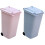 Lot de 2 mini poubelles de bureau multifonctions de 650 ml avec couvercle 1