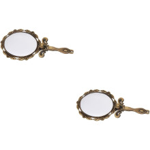 Stück DIY-Metallfaltspiegel für Damen, kleiner Kosmetikspiegel zum Schminken