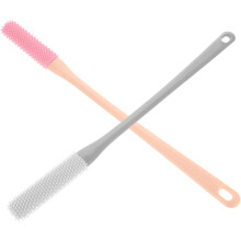 Shower Foot Scrubber Toe Cleaning Brush Long Handle Silicone Foot Washer for Manicure