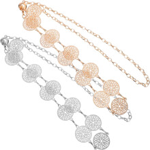 2 stuks metalen taillekettingen voor dames, stijlvolle punk jeans body chain accessoire sieraden