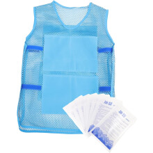 Lot de 2 gilets rafraîchissants légers pour homme, avec poches de glace, lavables et réutilisables pour l'été.