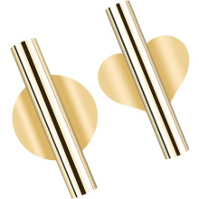 2er-Set Wandvasen aus goldfarbenem Eisen mit glatter Oberfläche und langer Lebensdauer.