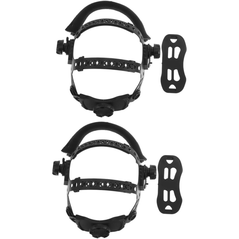 Adjustable Welding Helmet Headgear Assembly Black Abs Material Replacement Headband 2Pcs 5455468300110