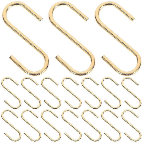 25 Pcs S-Shaped Metal Hooks for Bathroom Kitchen Wardrobe Organizer 1