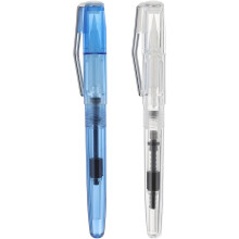 Set di 2 penne stilografiche ricaricabili con pennello e pennarello in plastica per studenti.