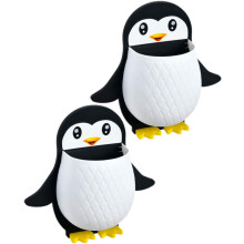 Fernbedienungshalter für diverse Aufbewahrungsboxen in Pinguinform, 2 Stück, Wandmontage, Kunststoff
