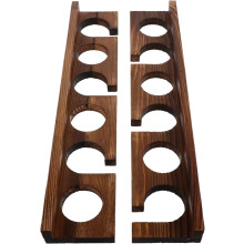 Soporte de madera para cañas de pescar de pared, juego de 2 piezas, estilo rústico, horizontal.