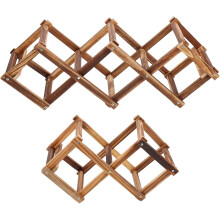 2-teiliges Weinregal aus Holz, 3-Flaschen-Regal, 5-Flaschen-Regal, kreatives, schickes und filigranes Design