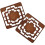 2pcs modelo de estêncil de envelope de madeira estilo vintage cor do café 1