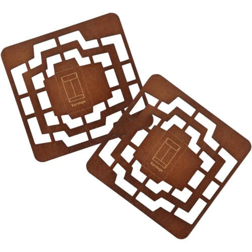 2pcs modelo de estêncil de envelope de madeira estilo vintage cor do café